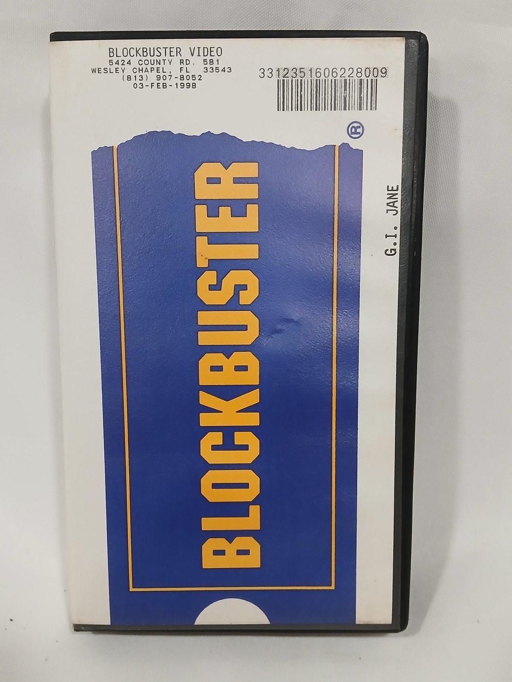 Blockbuster Video VHS GI Jane 1997 Demi Moore Julia Roberts Rental Tape and Case